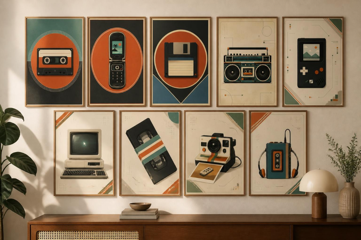 Rewind | Retro Music & Tech Posters
