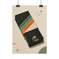 Vintage VHS Retro Poster — Retro Stripes Wall Art, Series: „Rewind“