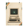 Retro Computer Poster — Vintage 80s PC Wall Art, Series: „Rewind“