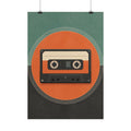 Retro Cassette Tape Poster — Vintage Music Wall Art, Series „Rewind“