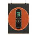 Retro Flip Phone Poster — Vintage Summer Beach Graphic Wall Art, Series: „Rewind“