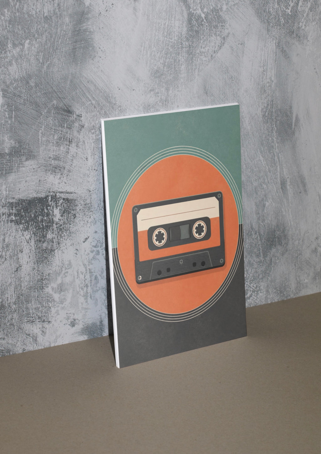 Retro Cassette Tape Poster — Vintage Music Wall Art, Series „Rewind“