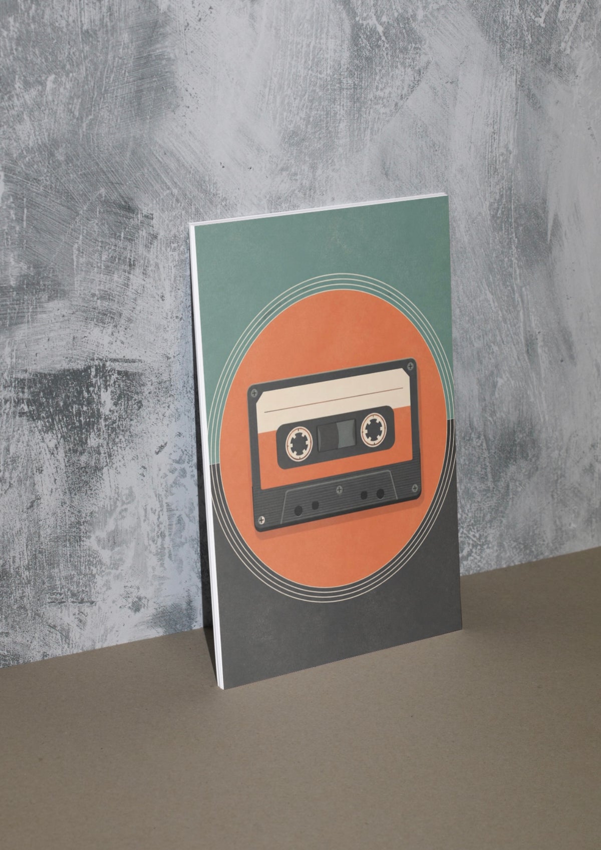 Retro Cassette Tape Poster — Vintage Music Wall Art, Series „Rewind“